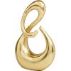 imageDeco 79 Aluminum Metal Abstract Decorative Sculpture Swirl Home Decor Statue Accent Figurine 7quot x 4quot x 13quot GoldGold