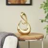 imageDeco 79 Aluminum Metal Abstract Decorative Sculpture Swirl Home Decor Statue Accent Figurine 7quot x 4quot x 13quot GoldGold
