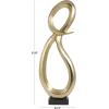 imageDeco 79 Aluminum Metal Abstract Decorative Sculpture Swirl Home Decor Statue Accent Figurine 7quot x 4quot x 13quot GoldGold
