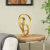 imageDeco 79 Aluminum Metal Abstract Decorative Sculpture Swirl Home Decor Statue Accent Figurine 7quot x 4quot x 13quot GoldGold
