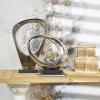 imageDeco 79 Aluminum Metal Abstract Decorative Sculpture Swirl Home Decor Statue Accent Figurine 7quot x 4quot x 13quot GoldSilver