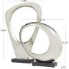 imageDeco 79 Aluminum Metal Abstract Decorative Sculpture Swirl Home Decor Statue Accent Figurine 7quot x 4quot x 13quot GoldSilver