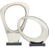 imageDeco 79 Aluminum Metal Abstract Decorative Sculpture Swirl Home Decor Statue Accent Figurine 7quot x 4quot x 13quot GoldSilver