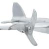 imageDeco 79 Aluminum Metal Airplane Decorative Sculpture Home Decor Statue with Black Base Accent Figurine 12quot x 16quot x 11quot Silver