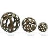 imageDeco 79 Aluminum Metal Geometric Decorative Sculpture Home Decor Statues Set of 3 Accent Figurines 8quot 6quot 4quotW BrassBrass