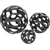 imageDeco 79 Aluminum Metal Geometric Decorative Sculpture Home Decor Statues Set of 3 Accent Figurines 8quot 6quot 4quotW BrassBrass
