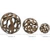 imageDeco 79 Aluminum Metal Geometric Decorative Sculpture Home Decor Statues Set of 3 Accent Figurines 8quot 6quot 4quotW BrassBrass