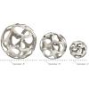imageDeco 79 Aluminum Metal Geometric Decorative Sculpture Home Decor Statues Set of 3 Accent Figurines 8quot 6quot 4quotW BrassSilver