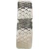 imageDeco 79 Aluminum Metal Heart Decorative Sculpture Slanted Home Decor Statue with Dimensional Cube Textured Exterior Accent Figurine 9quot x 3quot x 9quot GoldSilver
