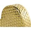 imageDeco 79 Aluminum Metal Heart Decorative Sculpture Slanted Home Decor Statue with Dimensional Cube Textured Exterior Accent Figurine 9quot x 3quot x 9quot GoldGold