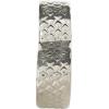 imageDeco 79 Aluminum Metal Heart Decorative Sculpture Slanted Home Decor Statue with Dimensional Cube Textured Exterior Accent Figurine 9quot x 3quot x 9quot GoldSilver