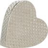 imageDeco 79 Aluminum Metal Heart Decorative Sculpture Slanted Home Decor Statue with Dimensional Cube Textured Exterior Accent Figurine 9quot x 3quot x 9quot GoldSilver