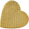 imageDeco 79 Aluminum Metal Heart Decorative Sculpture Slanted Home Decor Statue with Dimensional Cube Textured Exterior Accent Figurine 9quot x 3quot x 9quot GoldGold