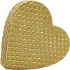 imageDeco 79 Aluminum Metal Heart Decorative Sculpture Slanted Home Decor Statue with Dimensional Cube Textured Exterior Accent Figurine 9quot x 3quot x 9quot GoldGold