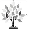 imageDeco 79 Ceramic Heart Decorative Sculpture Abstract Overlapping Home Decor Statue Accent Figurine 11quot x 2quot x 10quot SilverBlack
