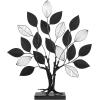 imageDeco 79 Ceramic Heart Decorative Sculpture Abstract Overlapping Home Decor Statue Accent Figurine 11quot x 2quot x 10quot SilverBlack