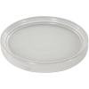 imageDeco 79 Ceramic Indoor Outdoor Planter Abstract Circle Patterned Small Planter Pot with Brown Accents and Base Tray Set of 3 Planters 7quot 5quot H White