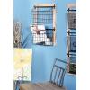 imageDeco 79 Farmhouse Metal Rectangle Magazine Rack Holder 14quot x 4quot x 25quot Black14 x 4 x 22