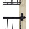 imageDeco 79 Farmhouse Metal Rectangle Magazine Rack Holder 14quot x 4quot x 25quot Black14 x 4 x 22