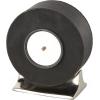 imageDeco 79 Faux Leather Round Clock with Silver Rectangular Base 5quot x 3quot x 6quot BlackBlack