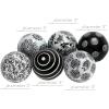 imageDeco 79 Glam Ceramic Orbs ampamp Vase Filler with Assorted Patterns Set of 6 3quotD BlueBlack