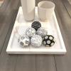 imageDeco 79 Glam Ceramic Orbs ampamp Vase Filler with Assorted Patterns Set of 6 3quotD BlueBlack