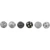 imageDeco 79 Glam Ceramic Orbs ampamp Vase Filler with Assorted Patterns Set of 6 3quotD BlueBlack