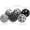 imageDeco 79 Glam Ceramic Orbs ampamp Vase Filler with Assorted Patterns Set of 6 3quotD BlueBlack