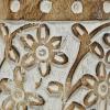 imageDeco 79 Mango Wood Floral Handmade Vine Decorative Candle Holder with Whitewashed Cream Backing Set of 3 Candlestick Holder 18quot 15quot 11quotH Brown13  15  18