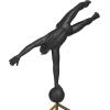 imageDeco 79 Marble Gymnast Decorative Sculpture Home Decor Statue with Gold Cube Base Accent Figurine 11quot x 6quot x 19quot Black11 x 6 x 17