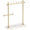 imageDeco 79 Marble Jewelry Stand with Rectangular Base 12quot x 4quot x 13quot GoldGold