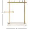 imageDeco 79 Marble Jewelry Stand with Rectangular Base 12quot x 4quot x 13quot GoldGold