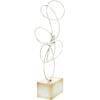 imageDeco 79 Metal Abstract Decorative Sculpture Swirl Home Decor Statue Accent Figurine 10quot x 4quot x 22quot SilverSilver