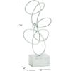 imageDeco 79 Metal Abstract Decorative Sculpture Swirl Home Decor Statue Accent Figurine 10quot x 4quot x 22quot SilverSilver