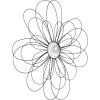 imageDeco 79 Metal Floral Home Wall Decor 3D Wire Wall Sculpture with Crystal Embellishments Wall Art 29quot x 1quot x 29quot Black