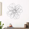 imageDeco 79 Metal Floral Home Wall Decor 3D Wire Wall Sculpture with Crystal Embellishments Wall Art 29quot x 1quot x 29quot Black
