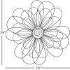 imageDeco 79 Metal Floral Home Wall Decor 3D Wire Wall Sculpture with Crystal Embellishments Wall Art 29quot x 1quot x 29quot Black
