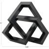 imageDeco 79 Metal Geometric Decorative Sculpture Abstract Shaped Home Decor Statue Accent Figurine 12quot x 13quot x 7quot GoldBlack