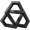 imageDeco 79 Metal Geometric Decorative Sculpture Abstract Shaped Home Decor Statue Accent Figurine 12quot x 13quot x 7quot GoldBlack