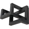 imageDeco 79 Metal Geometric Decorative Sculpture Abstract Shaped Home Decor Statue Accent Figurine 12quot x 13quot x 7quot GoldBlack