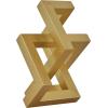 imageDeco 79 Metal Geometric Decorative Sculpture Abstract Shaped Home Decor Statue Accent Figurine 12quot x 13quot x 7quot GoldGold