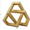 imageDeco 79 Metal Geometric Decorative Sculpture Abstract Shaped Home Decor Statue Accent Figurine 12quot x 13quot x 7quot GoldGold