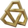 imageDeco 79 Metal Geometric Decorative Sculpture Abstract Shaped Home Decor Statue Accent Figurine 12quot x 13quot x 7quot GoldGold