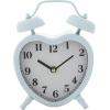 imageDeco 79 Metal Heart Clock with Bell Style Top 7quot x 3quot x 8quot BlueBlue
