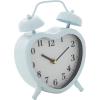 imageDeco 79 Metal Heart Clock with Bell Style Top 7quot x 3quot x 8quot BlueBlue