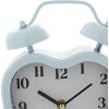 imageDeco 79 Metal Heart Clock with Bell Style Top 7quot x 3quot x 8quot BlueBlue