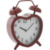 imageDeco 79 Metal Heart Clock with Bell Style Top 7quot x 3quot x 8quot BlueRed