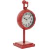 imageDeco 79 Metal Heart Clock with Bell Style Top 7quot x 3quot x 8quot BlueRed
