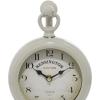 imageDeco 79 Metal Heart Clock with Bell Style Top 7quot x 3quot x 8quot BlueWhite
