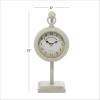 imageDeco 79 Metal Heart Clock with Bell Style Top 7quot x 3quot x 8quot BlueWhite
